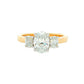 Yellow Gold Oval shaped diamond 3 stone ring - 1.40cts Gardiner Brothers