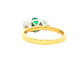 Oval shaped emerald and oval diamond 3 stone ring Gardiner Brothers