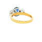 Oval shaped Sapphire and oval diamond 3 stone ring Gardiner Brothers