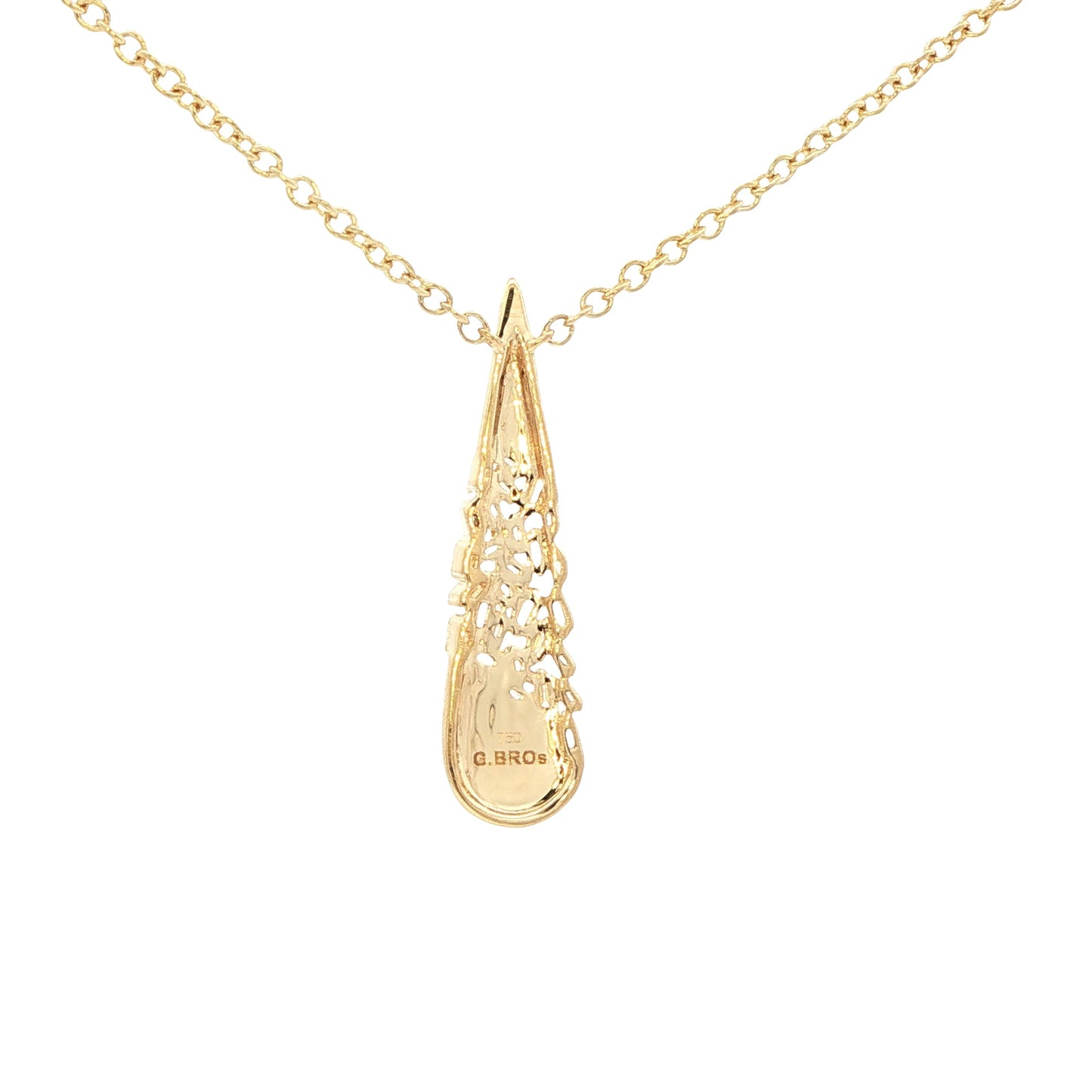 Baguette Cut Diamond Fancy Teardrop Shaped Pendant Gardiner Brothers