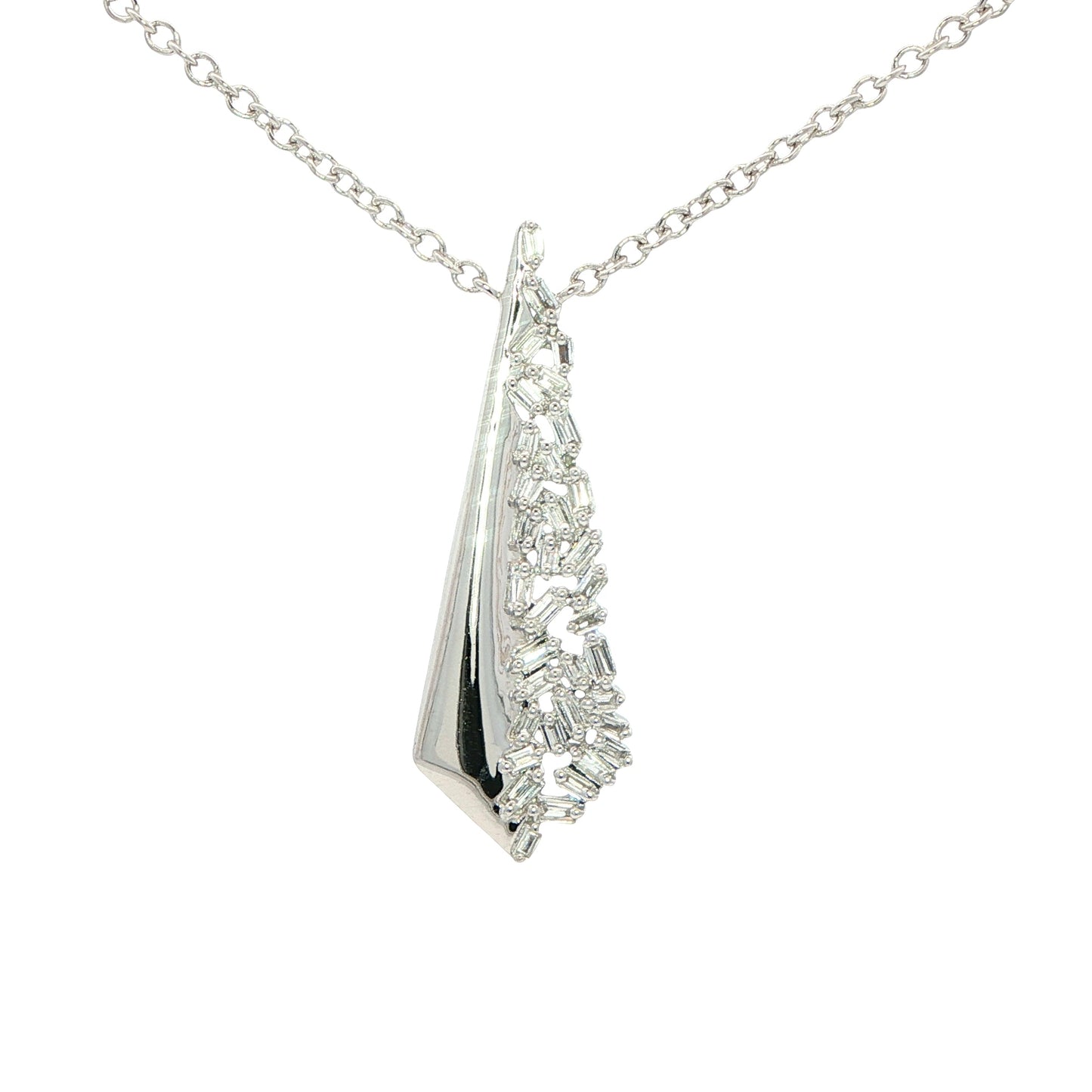 Baguette Cut Diamond Fancy Kite Shaped Pendant Gardiner Brothers