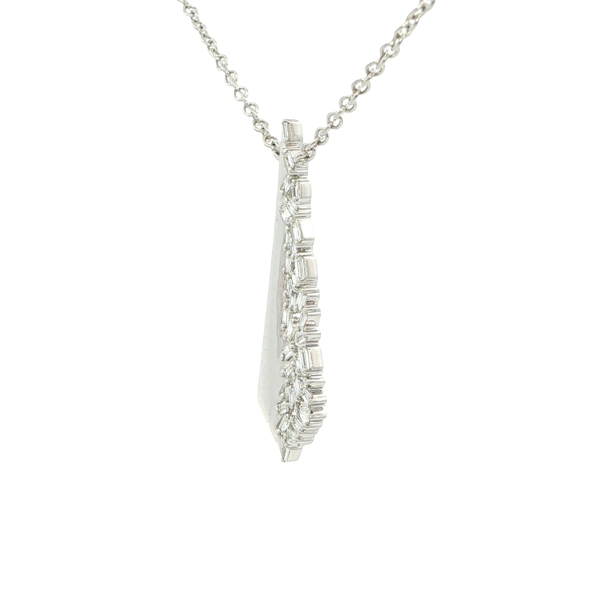 Baguette Cut Diamond Fancy Kite Shaped Pendant Gardiner Brothers