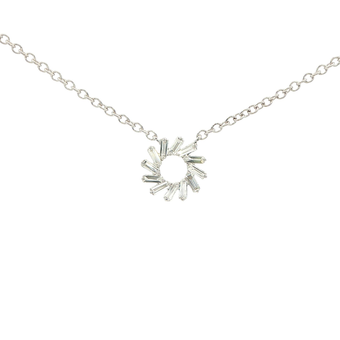 Baguette Cut Diamond Fancy Circle Pendant Gardiner Brothers