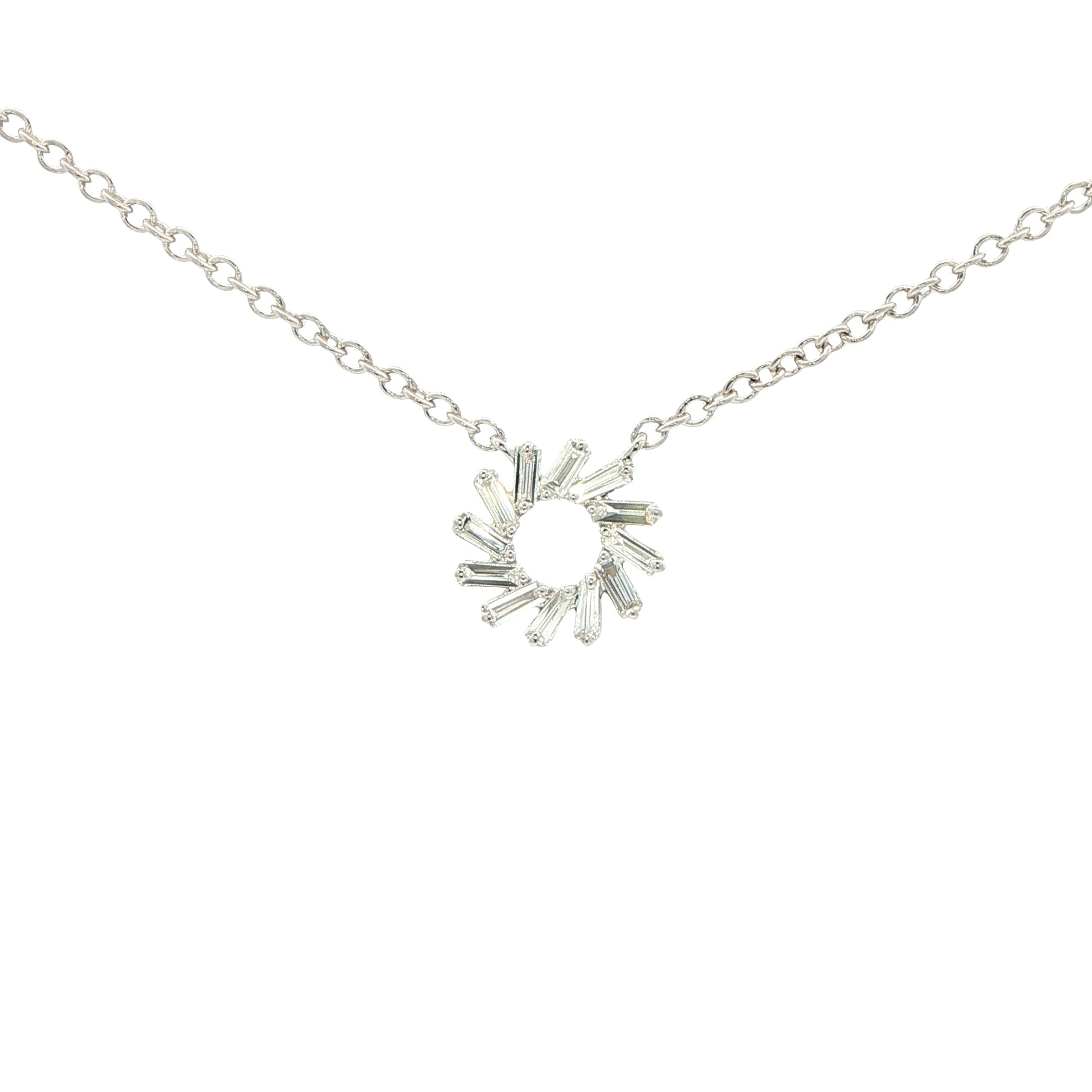 Baguette Cut Diamond Fancy Circle Pendant Gardiner Brothers