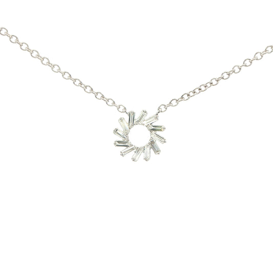 Baguette Cut Diamond Fancy Circle Pendant Gardiner Brothers