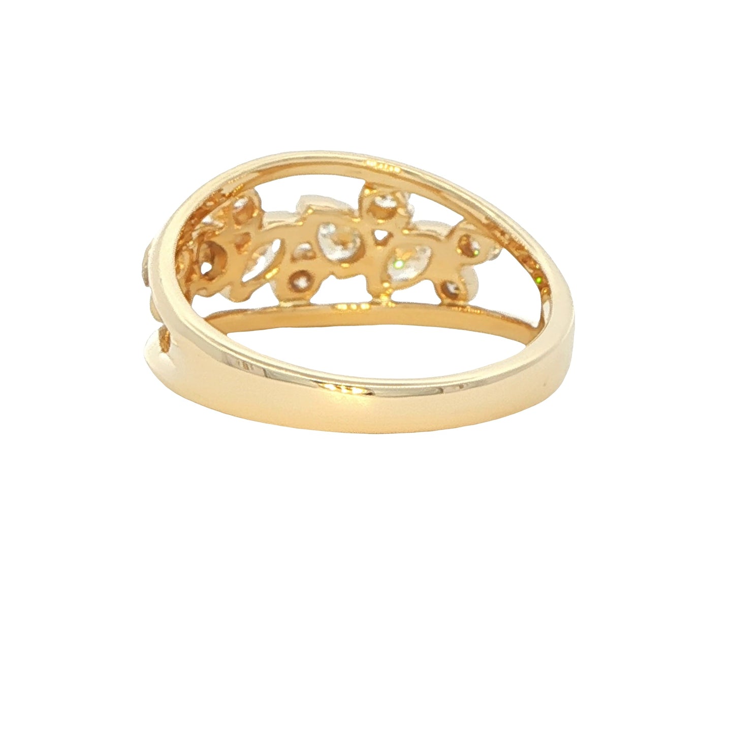 Bubble style ring with round, pear and marquise shaped diamonds Gardiner Brothers