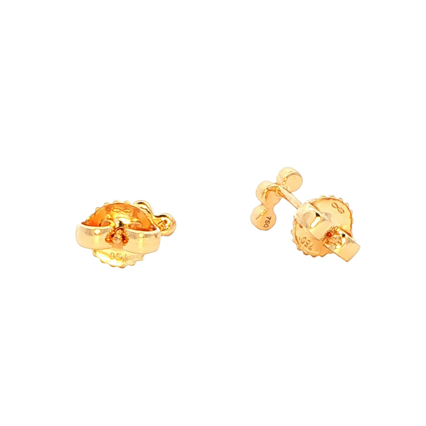 Yellow Gold 3 round brilliant cut diamond earrings Gardiner Brothers
