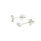White gold 3 round brilliant cut diamond set earrings Gardiner Brothers