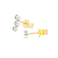 Yellow and White Gold Round Brilliant cut diamond 3 stone earring Gardiner Brothers