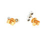 Yellow and White Gold Round Brilliant cut diamond 3 stone earring Gardiner Brothers