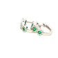 Emerald and diamond halo style hoop earrings Gardiner Brothers