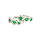 Emerald and diamond halo style hoop earrings Gardiner Brothers