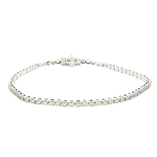 Round Brilliant cut Diamond Tennis Style Bracelet Gardiner Brothers