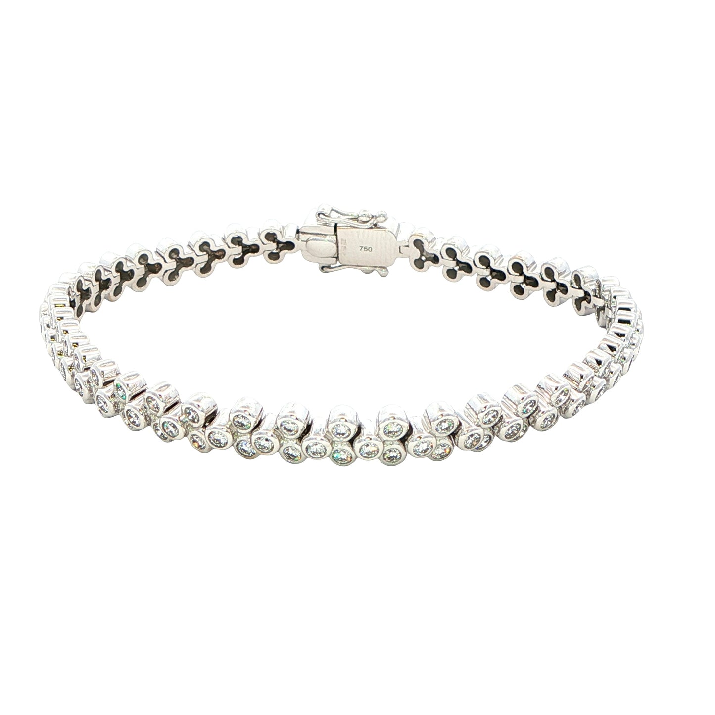 Round Brilliant cut diamond bubble style bracelet Gardiner Brothers