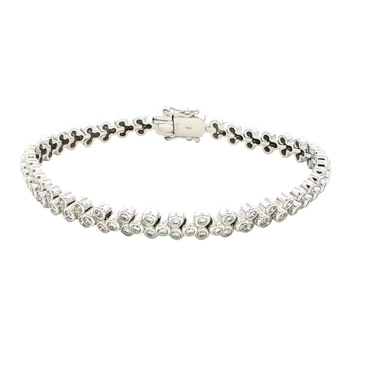 Round Brilliant cut diamond bubble style bracelet Gardiner Brothers