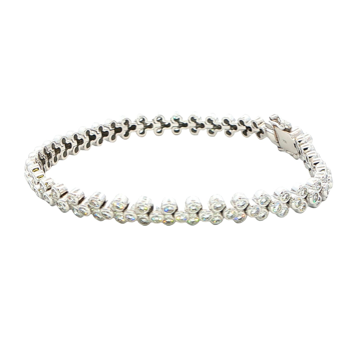 Round Brilliant cut diamond bubble style bracelet Gardiner Brothers