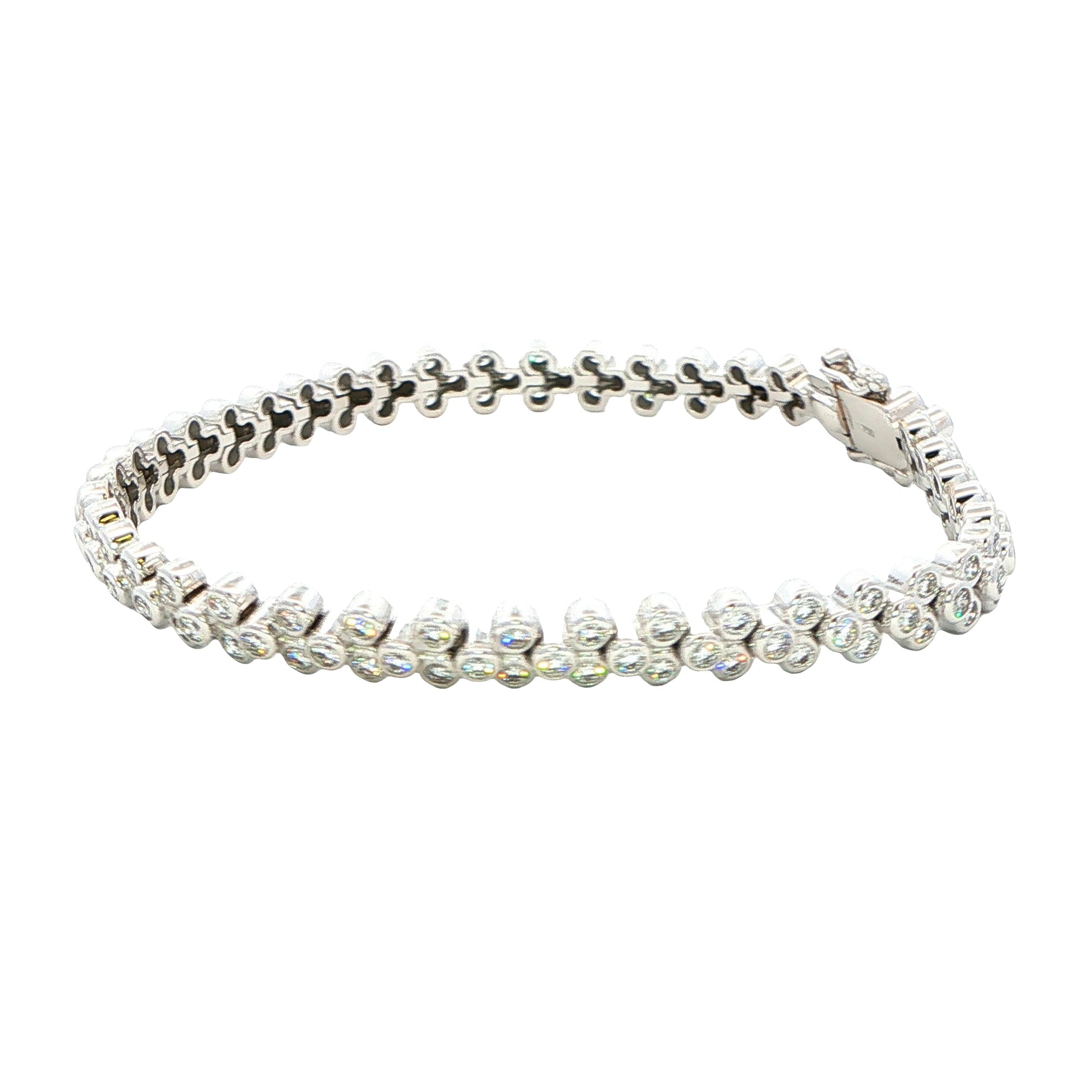 Round Brilliant cut diamond bubble style bracelet Gardiner Brothers