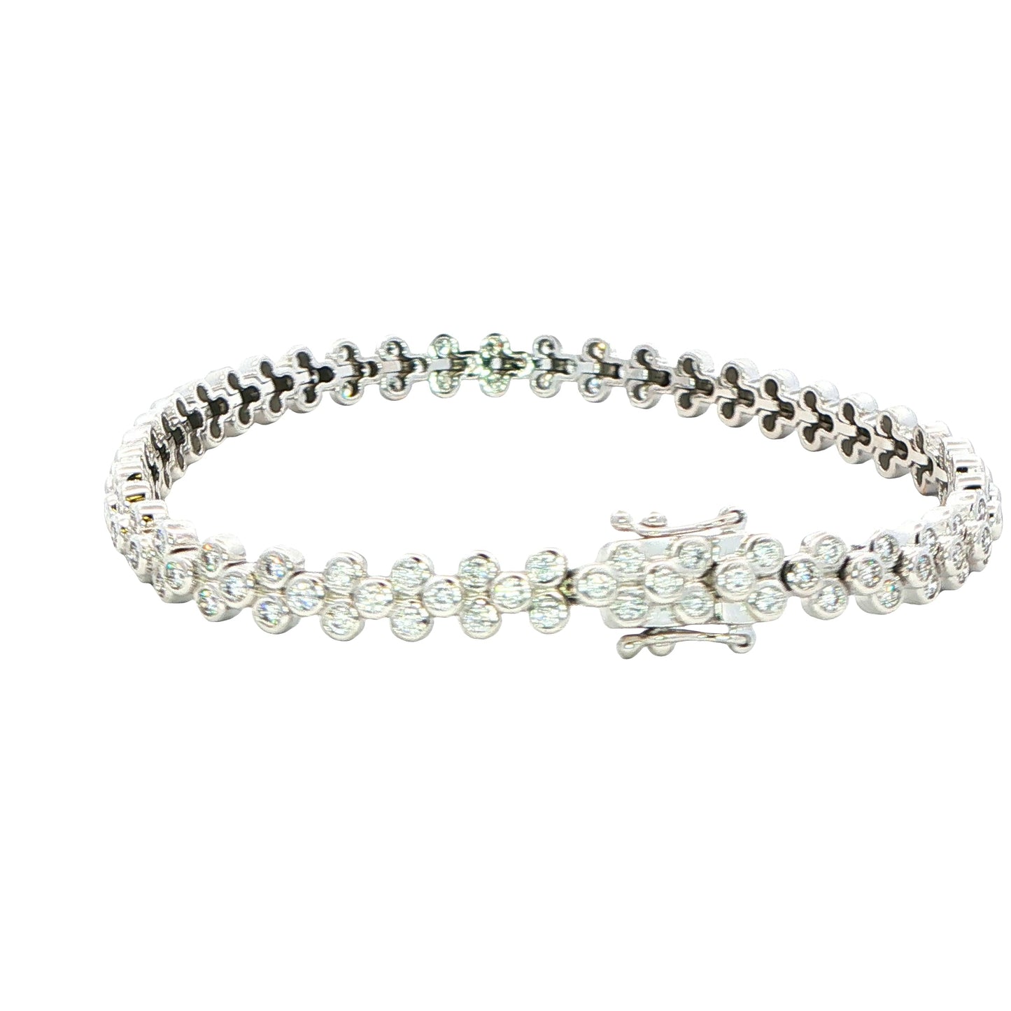 Round Brilliant cut diamond bubble style bracelet Gardiner Brothers