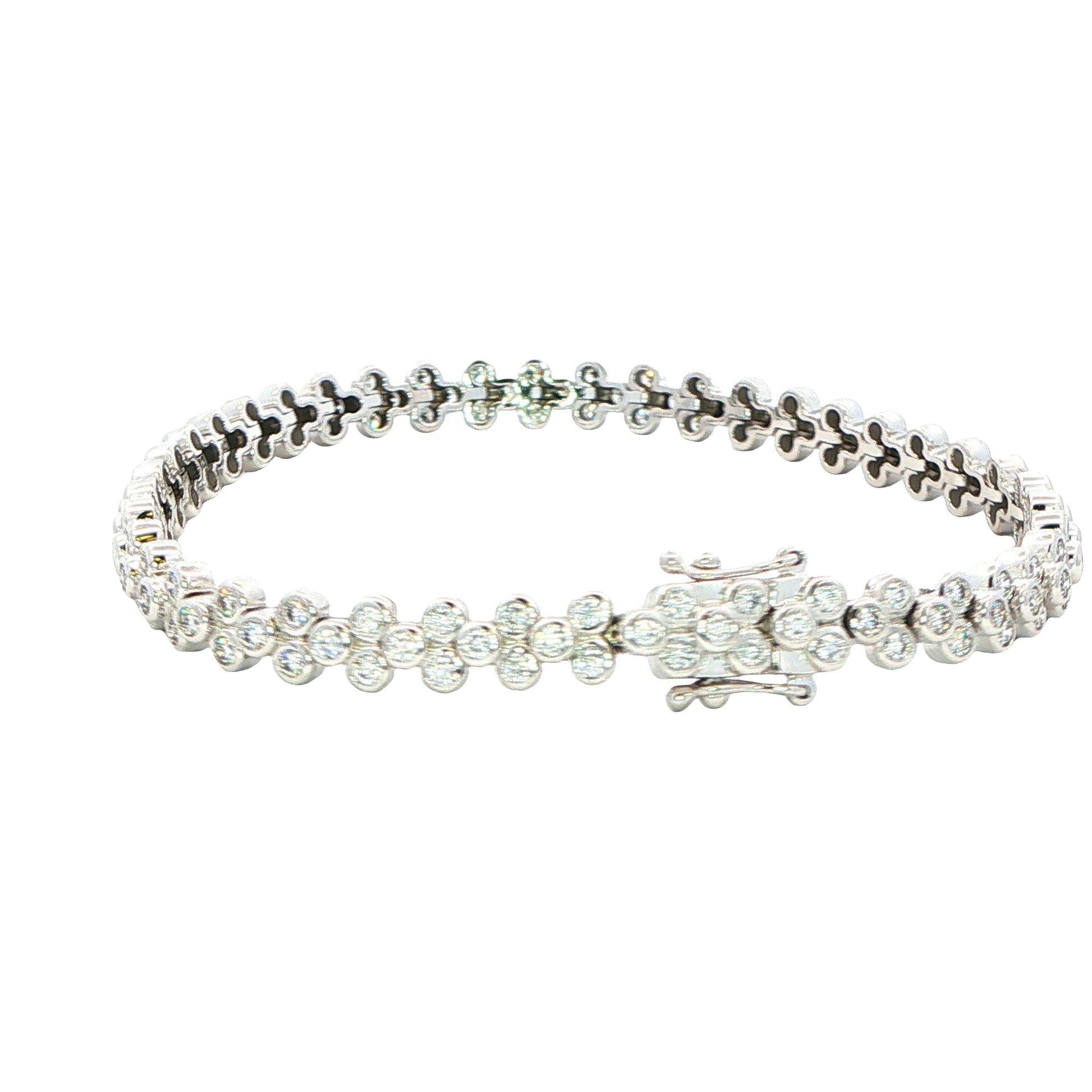 Round Brilliant cut diamond bubble style bracelet Gardiner Brothers