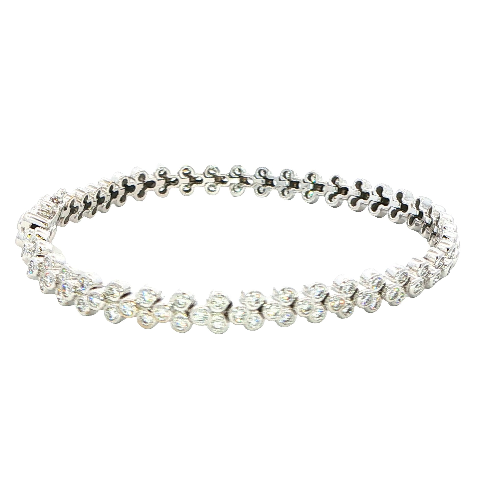 Round Brilliant cut diamond bubble style bracelet Gardiner Brothers