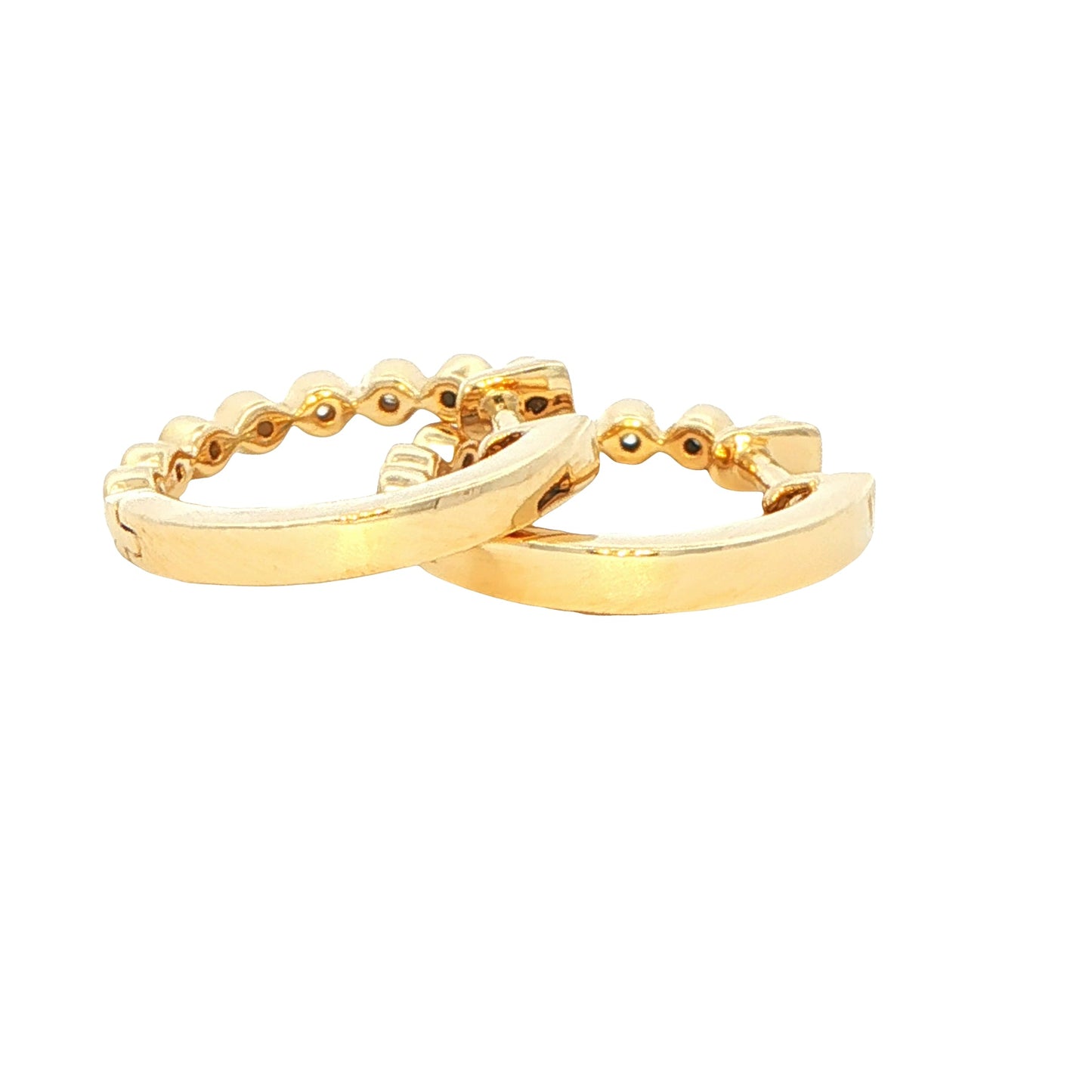 Yellow Gold Diamond Hoop Earrings Gardiner Brothers