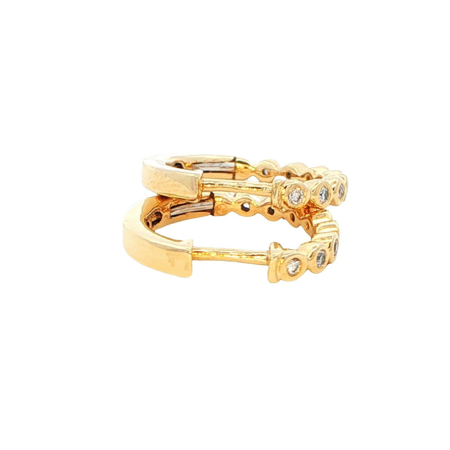Yellow Gold Diamond Hoop Earrings Gardiner Brothers