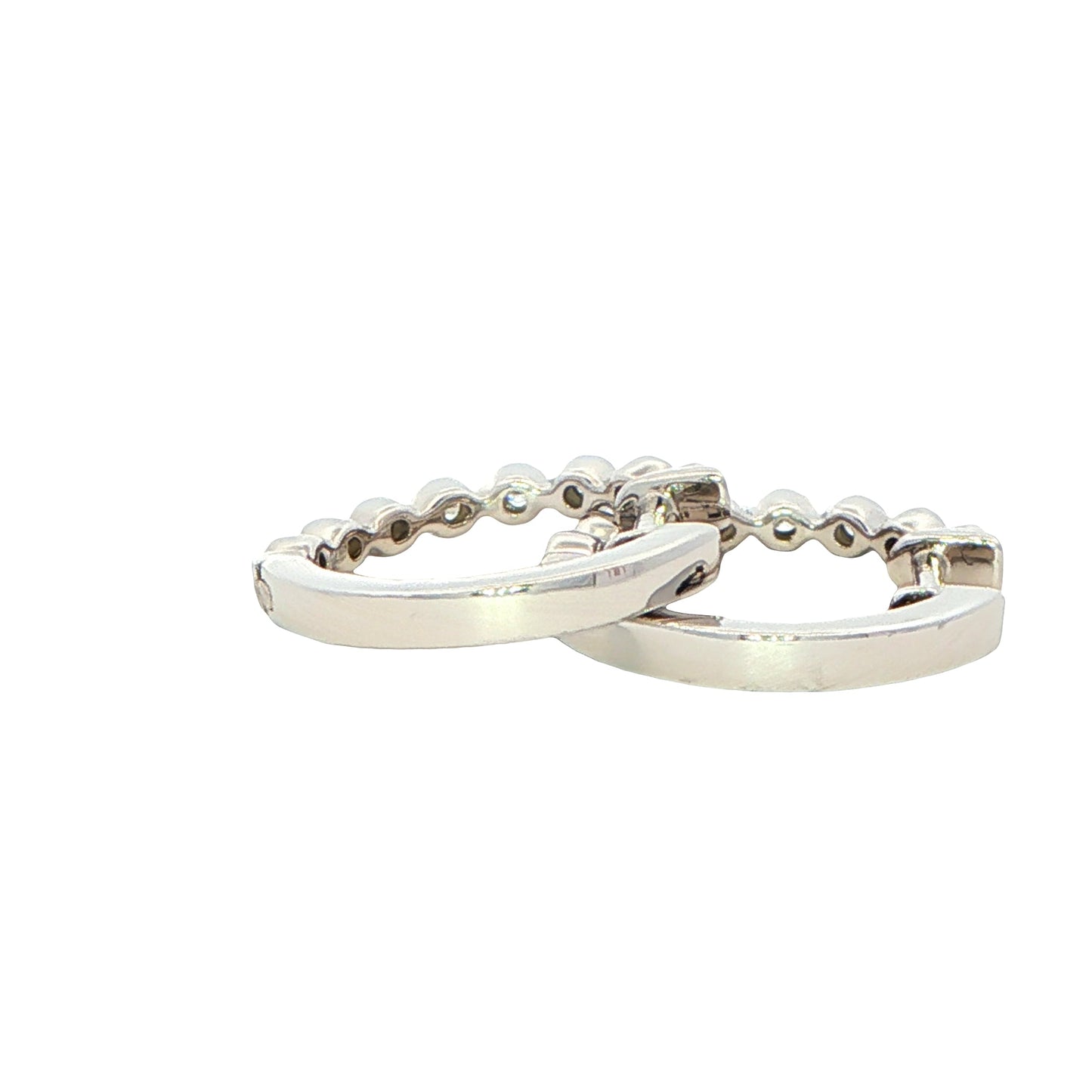White Gold Diamond Hoop Earrings Gardiner Brothers