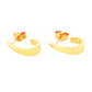 Yellow Gold 'J Shape' Half Hoop Earrings Gardiner Brothers