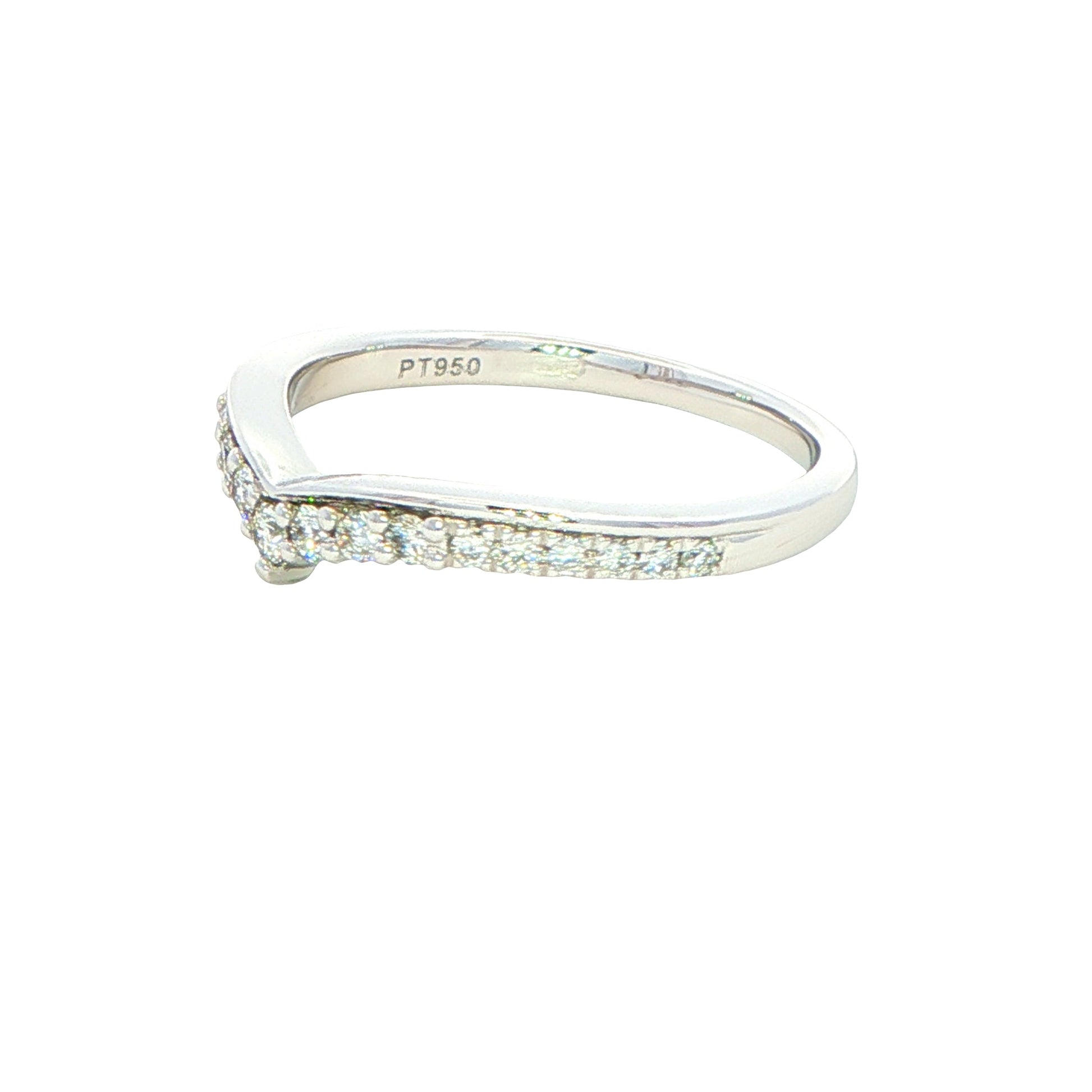 WishBone Shaped Diamond Set Wedding Band Gardiner Brothers