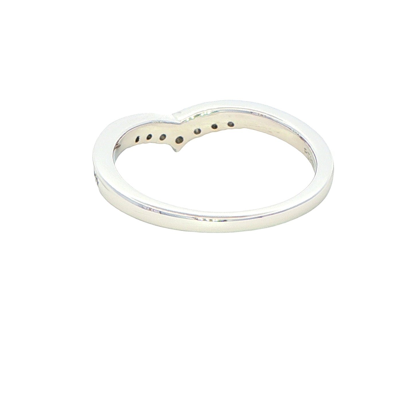 WishBone Shaped Diamond Set Wedding Band Gardiner Brothers