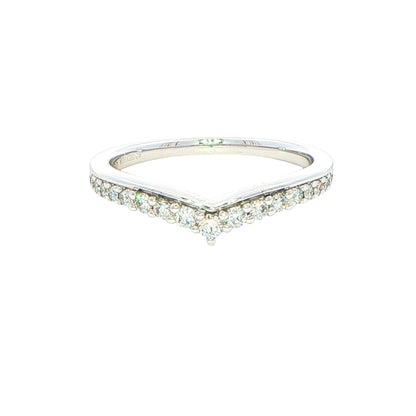 WishBone Shaped Diamond Set Wedding Band Gardiner Brothers Platinum