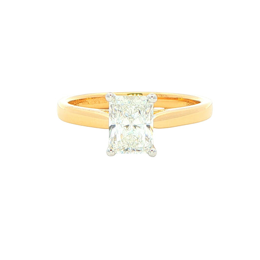 Radiant cut diamond solitaire ring - 1.03cts Gardiner Brothers