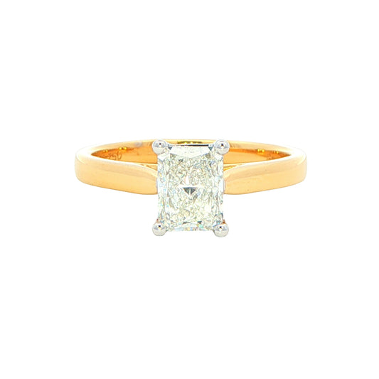 Radiant Cut Diamond Solitaire Ring - 1.00cts Gardiner Brothers