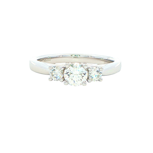Round Brilliant cut diamond 3 stone ring - 0.60cts Gardiner Brothers
