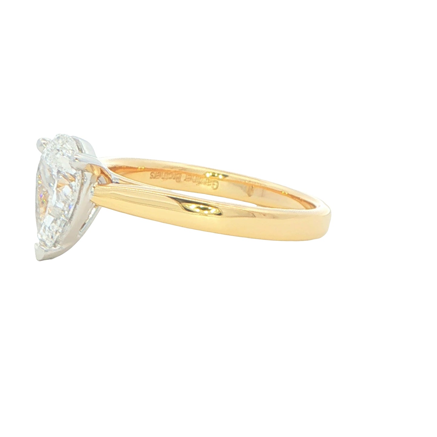 Yellow Gold Pear Shaped Diamond Solitaire Ring - 1.20cts Gardiner Brothers