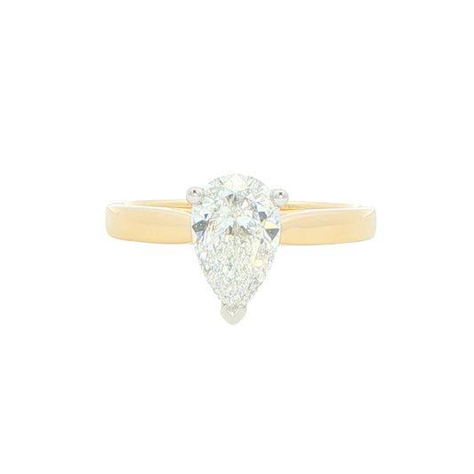 Pear Shaped Diamond Solitaire Ring - 1.20cts Gardiner Brothers