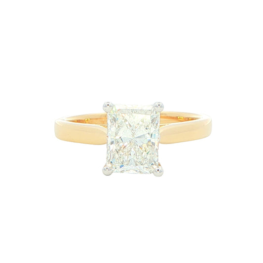 Radiant Cut Diamond Solitaire Ring - 1.51cts Gardiner Brothers