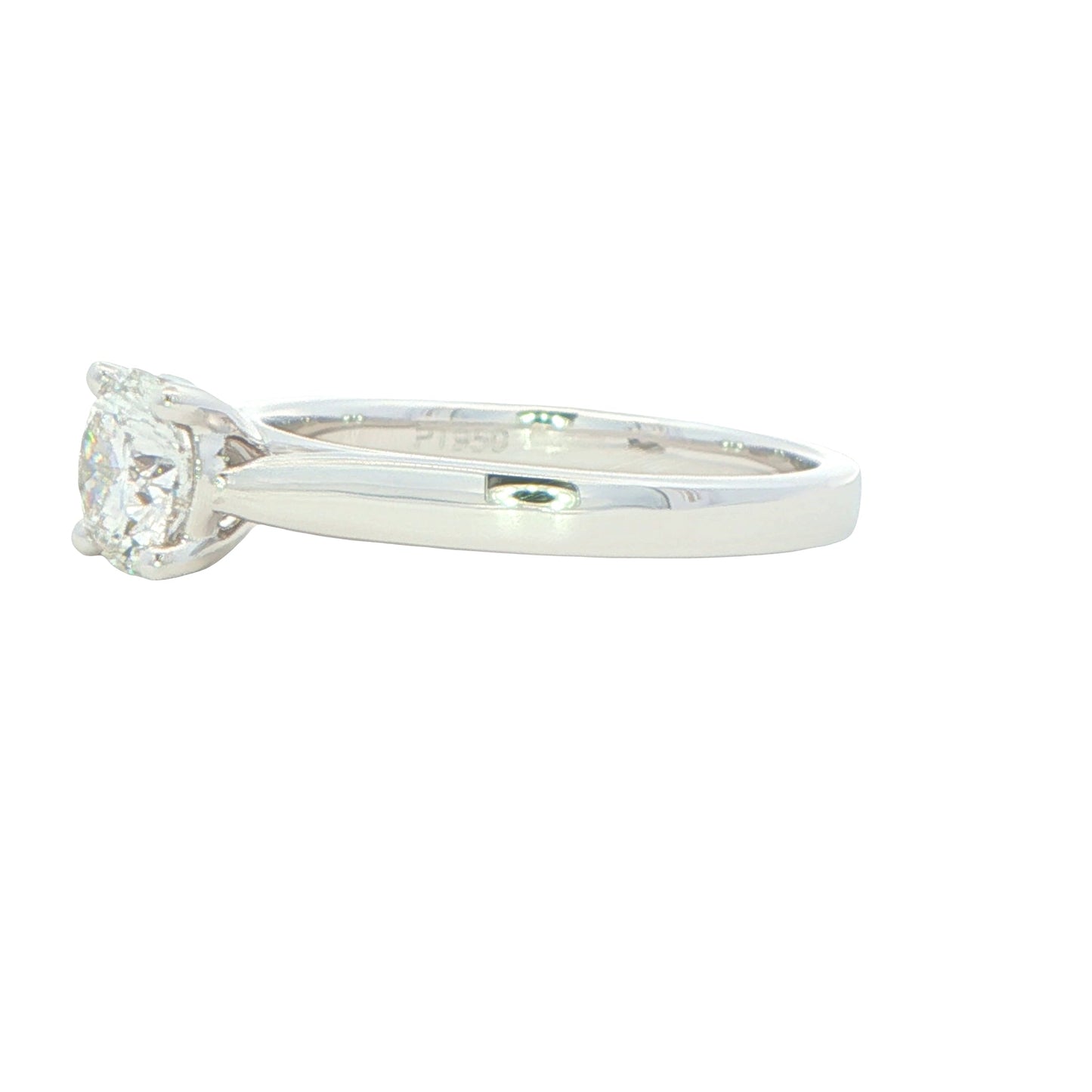 Round brilliant cut diamond solitaire ring - 0.80cts