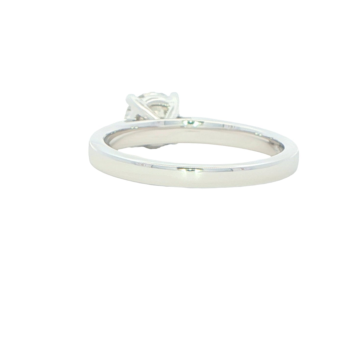 Round brilliant cut diamond solitaire ring - 0.80cts