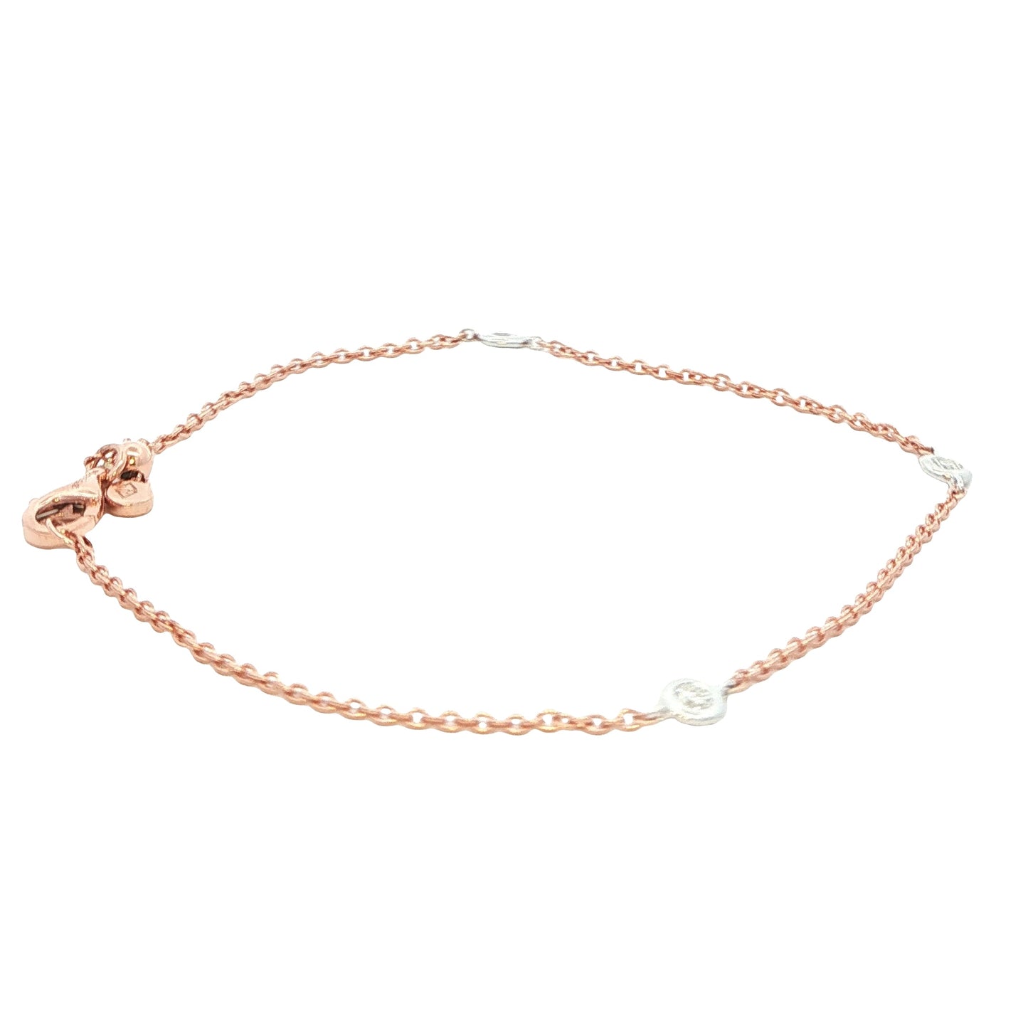 Rose and white gold "yard of diamond" bracelet Gardiner Brothers