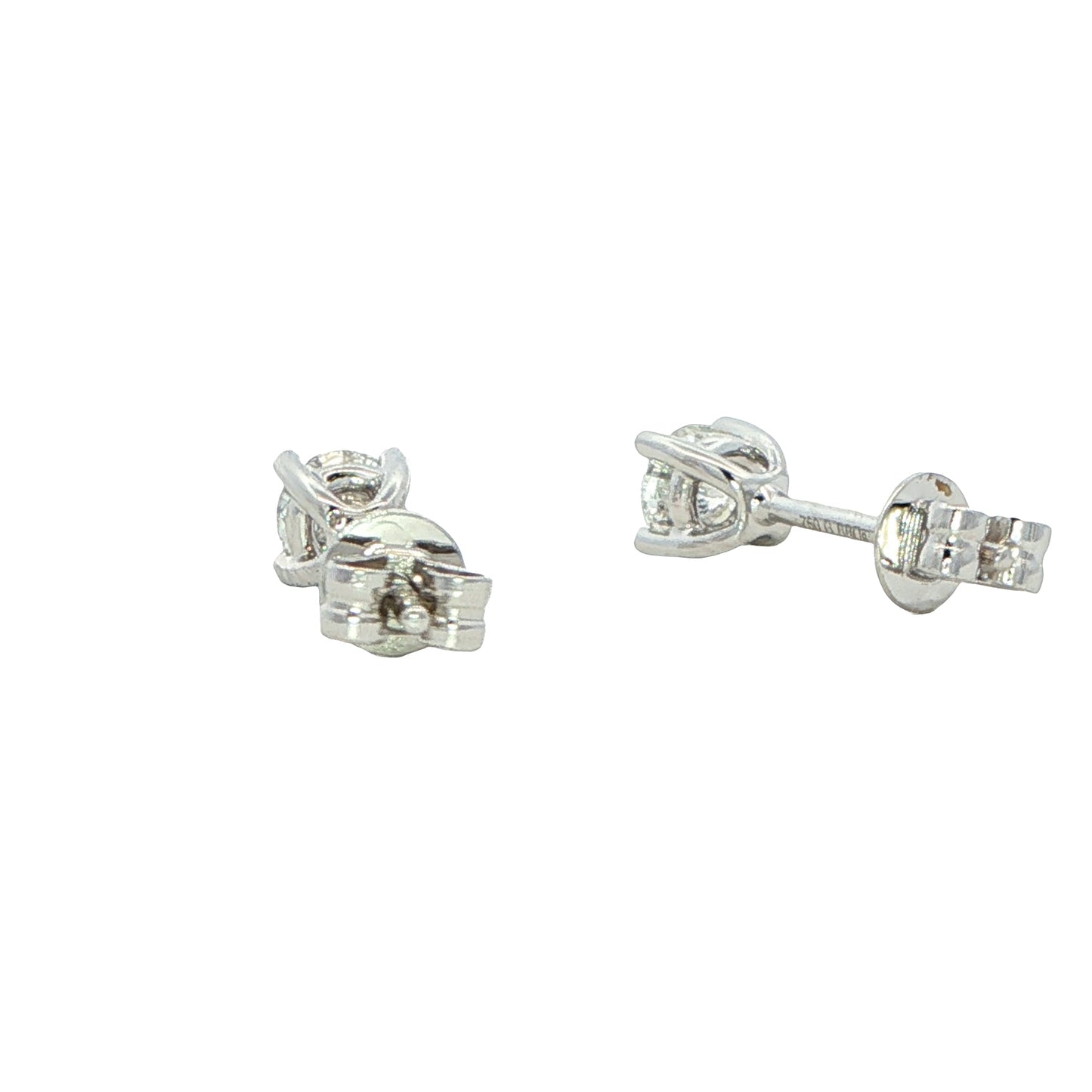 Round Brilliant Cut Diamond Solitaire Earrings - 0.60cts Gardiner Brothers