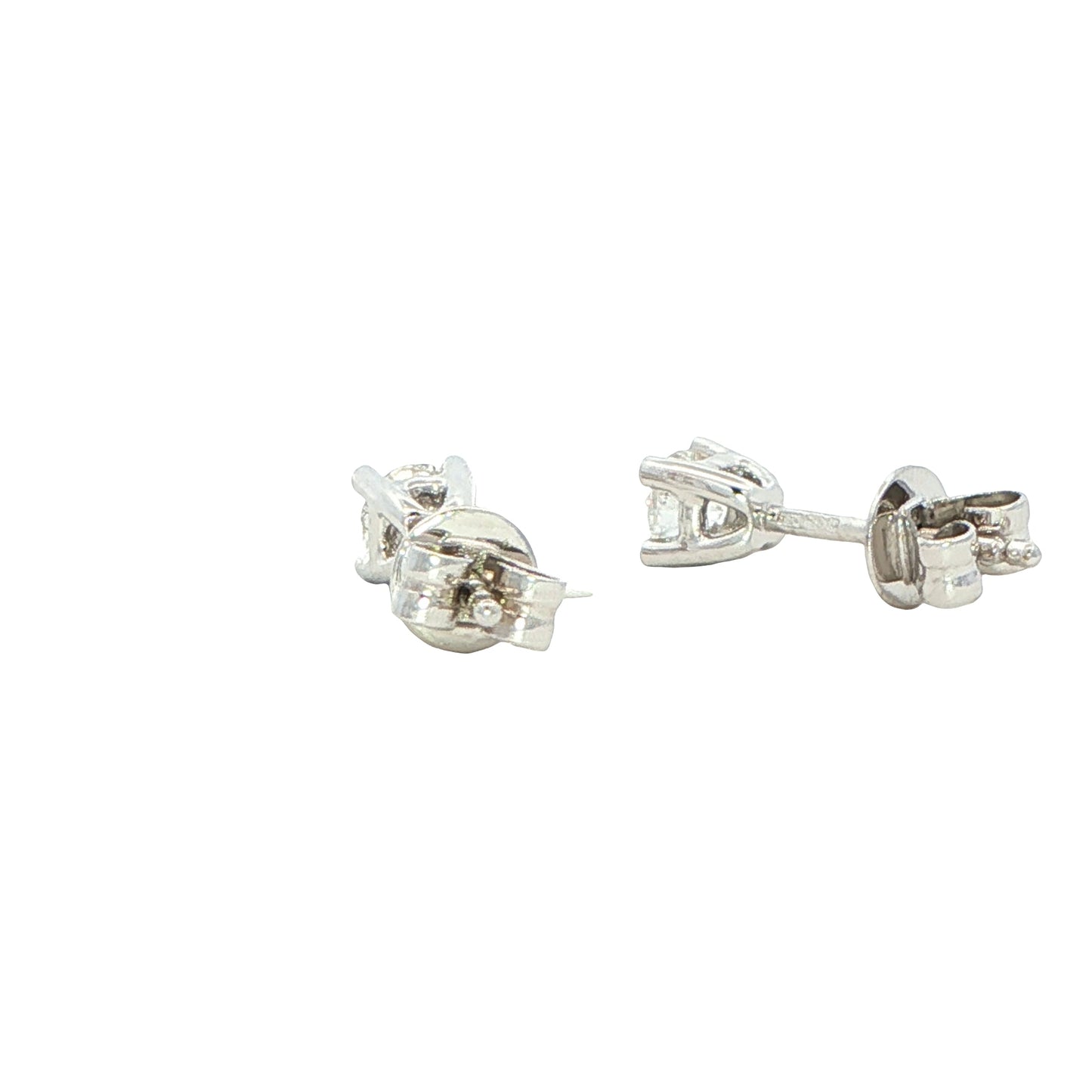 Round Brilliant Cut Diamond Solitaire Earrings - 0.40cts Gardiner Brothers