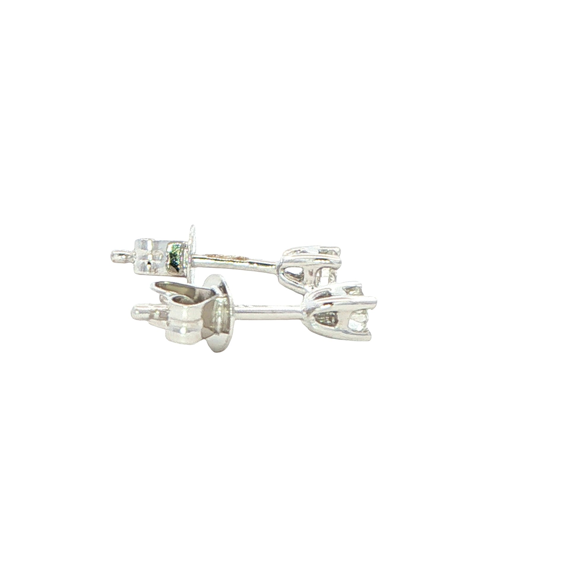Round Brilliant Cut Diamond Solitaire Earrings - 0.20cts Gardiner Brothers