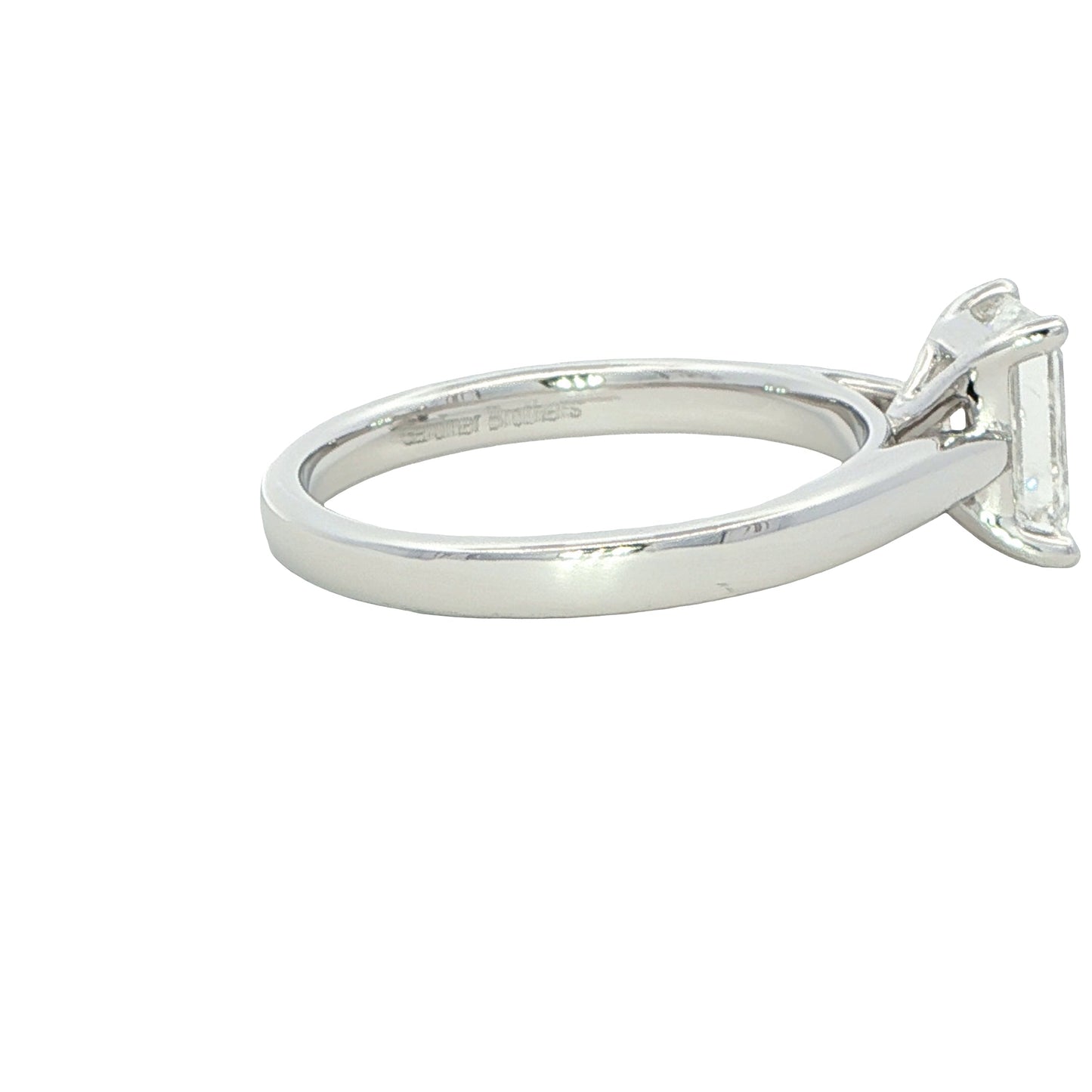 Emerald Cut Diamond Solitaire Ring - 1.21cts