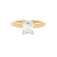 Emerald cut diamond solitaire ring - 1.20cts