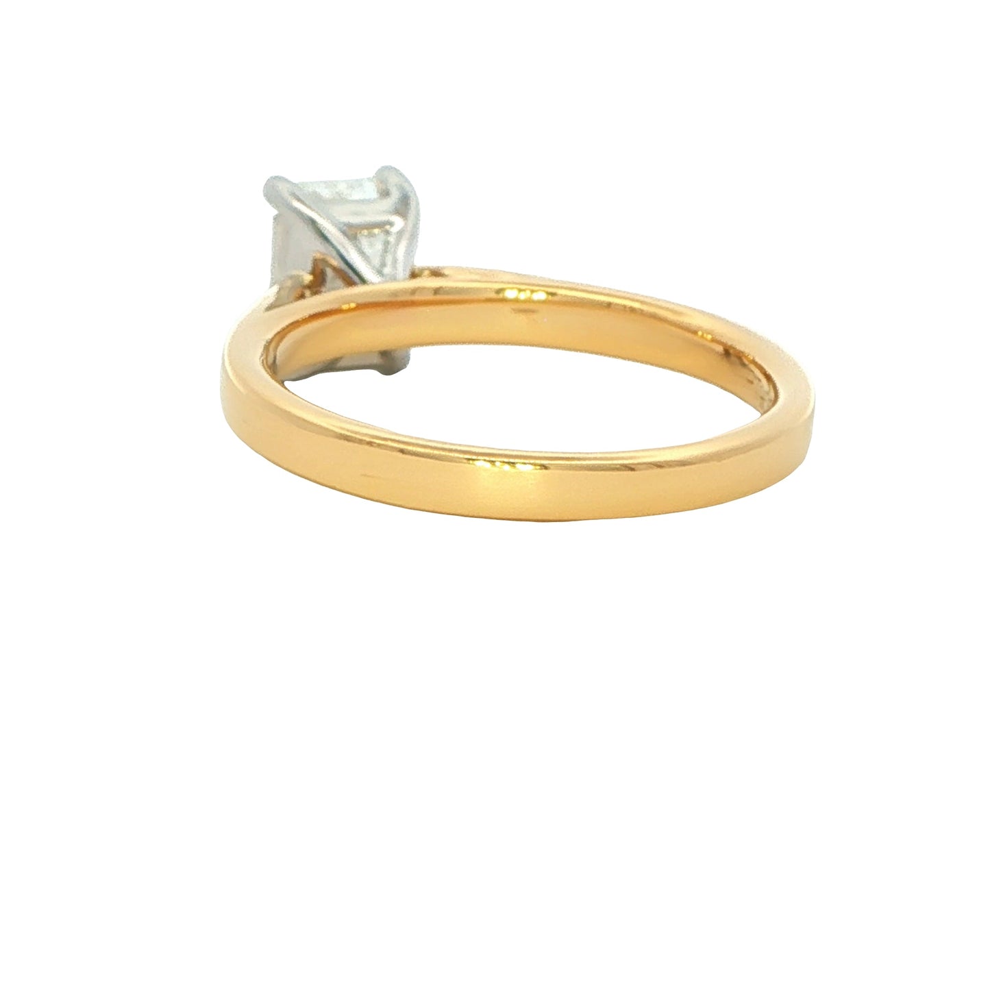 Emerald cut diamond solitaire ring - 1.20cts