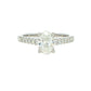 Oval Shaped Diamond Solitaire With Diamond Set Shoulders - 1.25cts