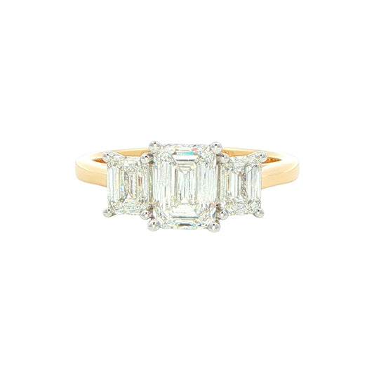 Emerald cut diamond 3 stone ring - 2.03cts Gardiner Brothers