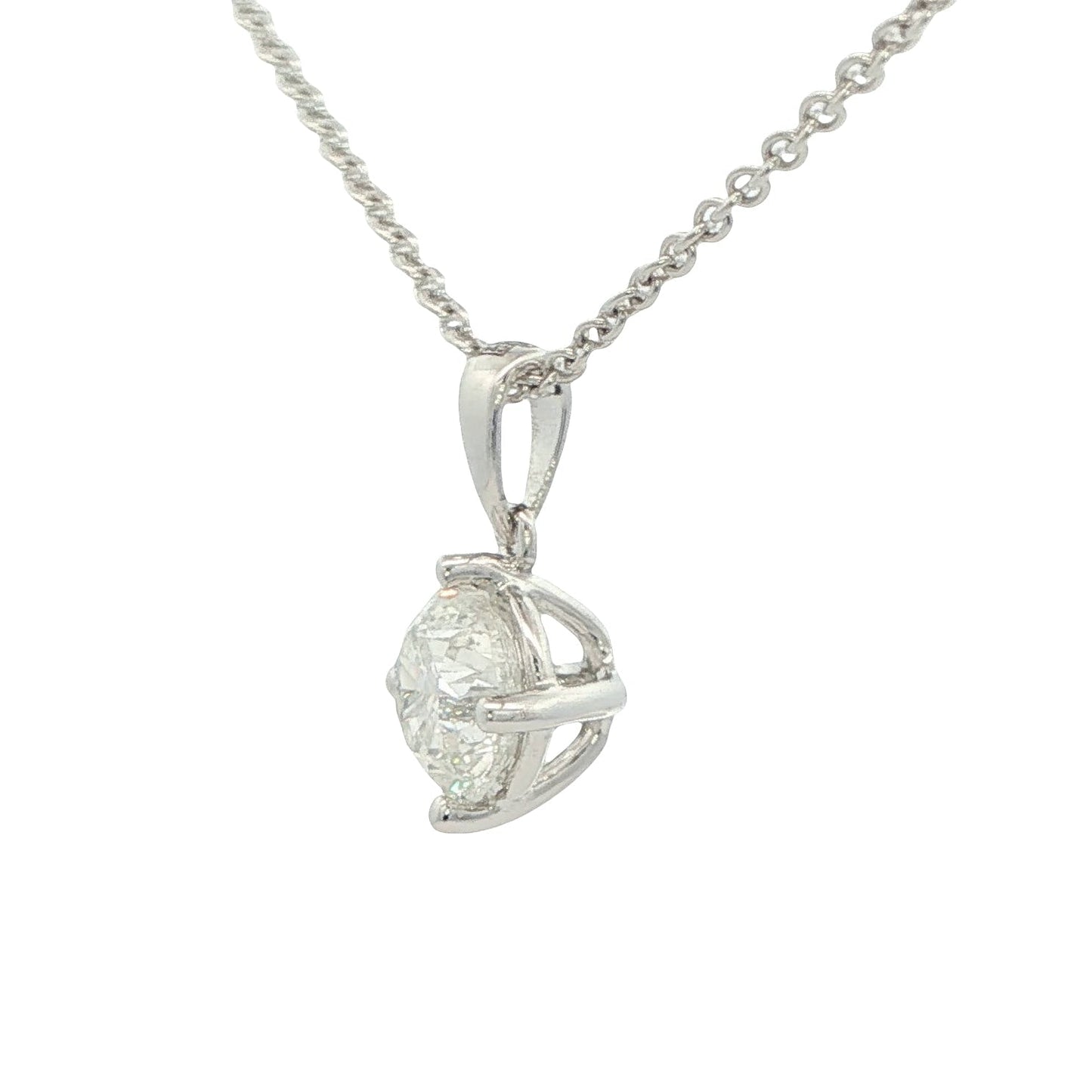 Round Brilliant Cut Diamond Solitaire Pendant - 1.50cts Gardiner Brothers