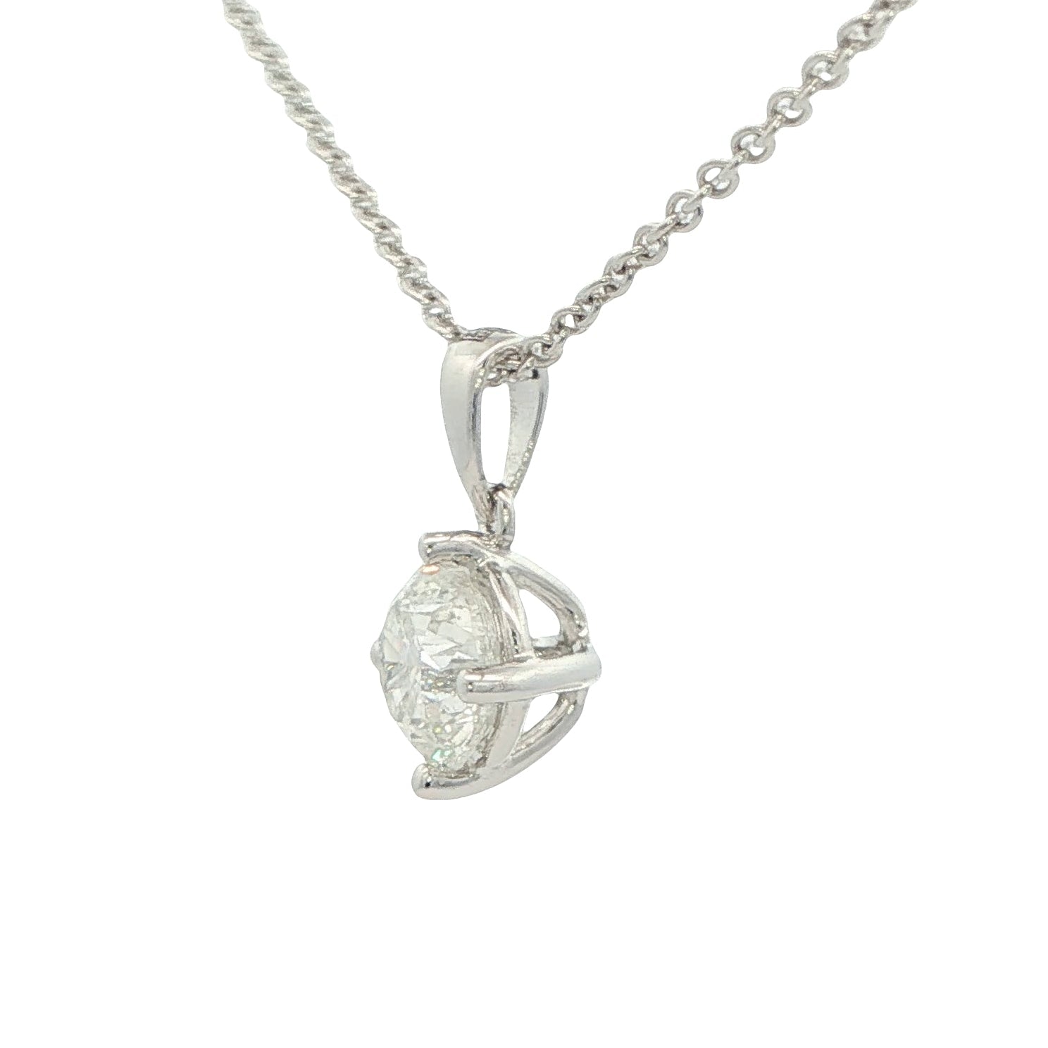 Round Brilliant Cut Diamond Solitaire Pendant - 1.50cts Gardiner Brothers